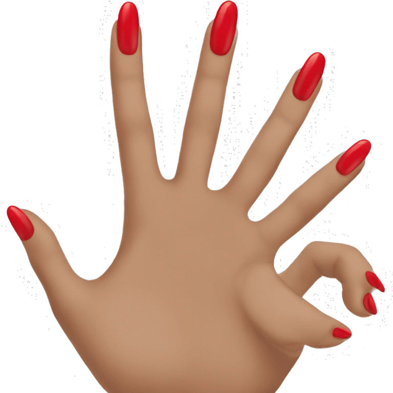 Hand with red nails emoji