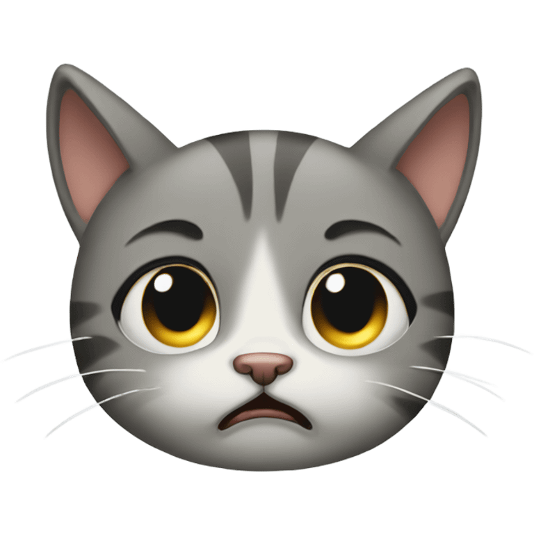 crying cat with tears emoji