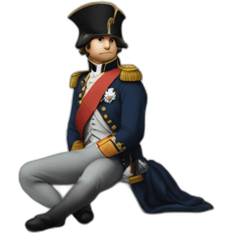 Napoléon assis sur une pierre emoji