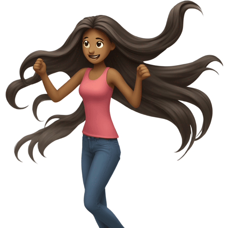 Girl hair toss emoji