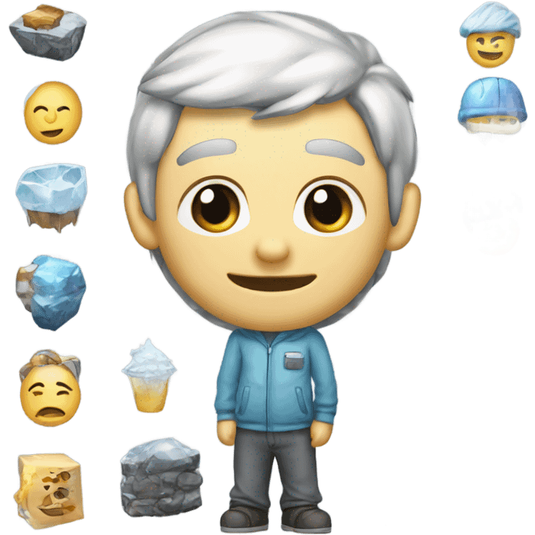 Generate a set of Mixue Ice City IP emoticon package emoji