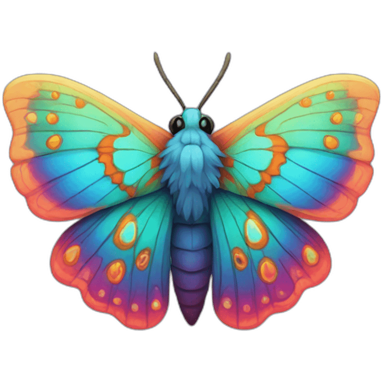 psychedelic-colorful-moth emoji