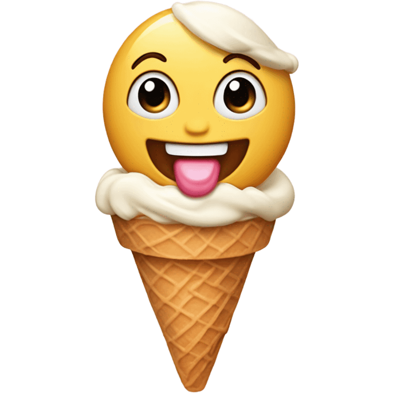 Baby with ice cream emoji