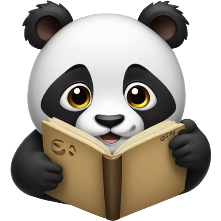 panda reading  emoji