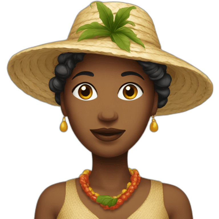 femme martiniquaise traditionnel emoji