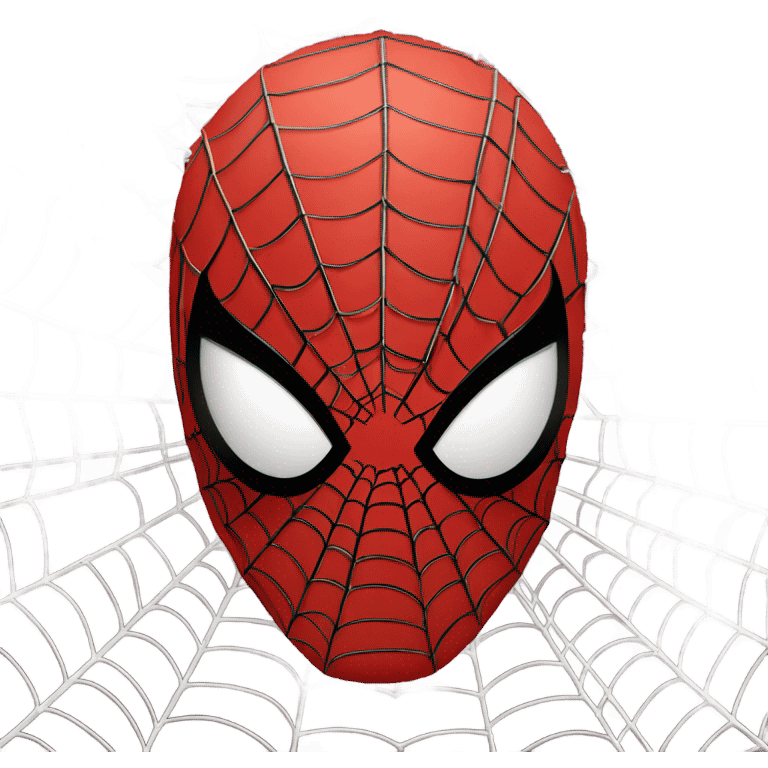 Spider man head  black and red emoji