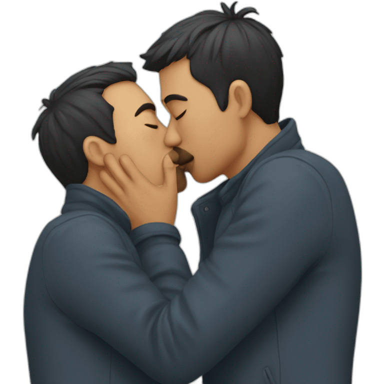 men kissing emoji