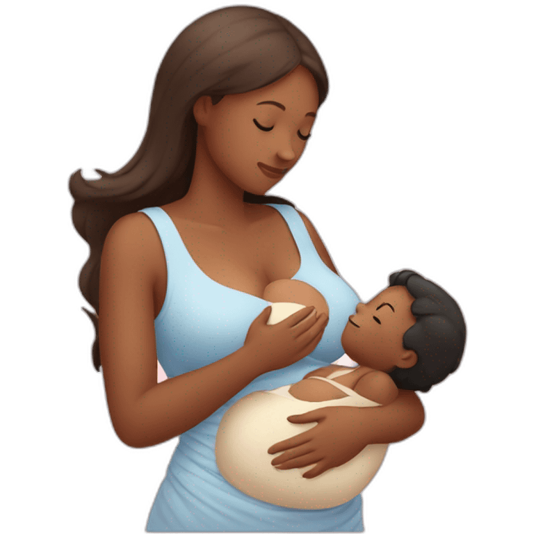 mother breastfeeds the kid emoji