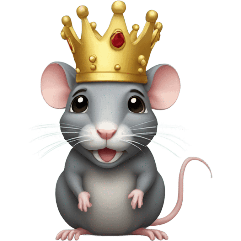 Rat with a crown emoji