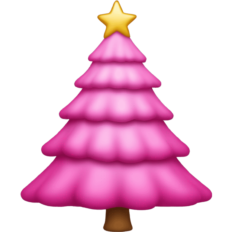 Pink Christmas tree emoji