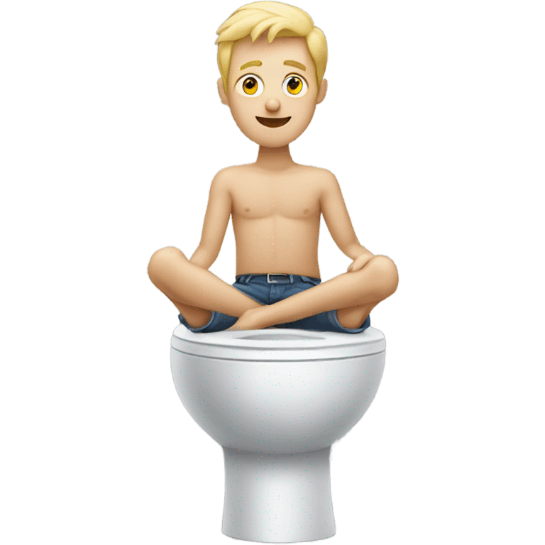 Blonde Man on toilet  emoji