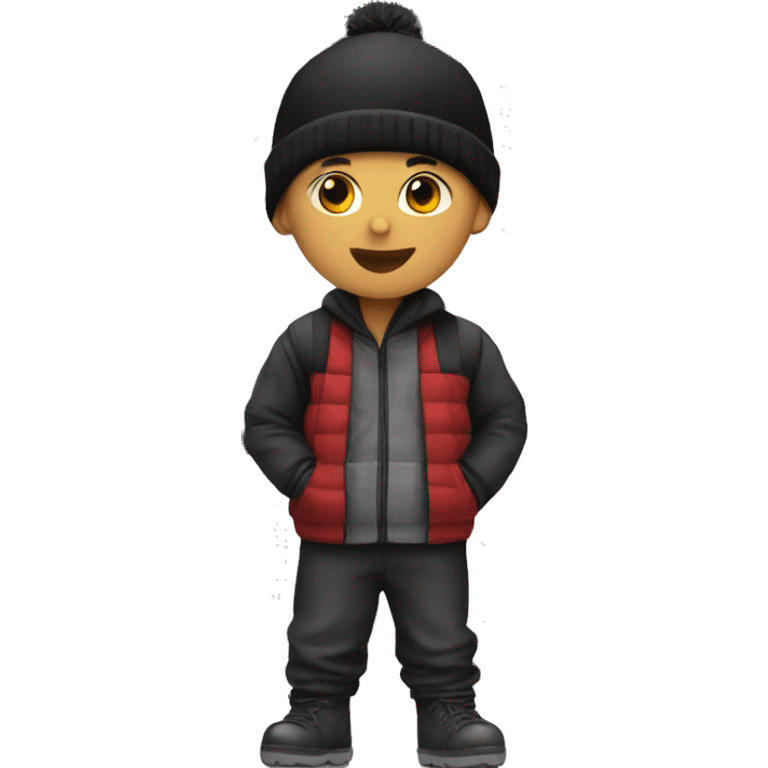 boy with black and red tuque emoji