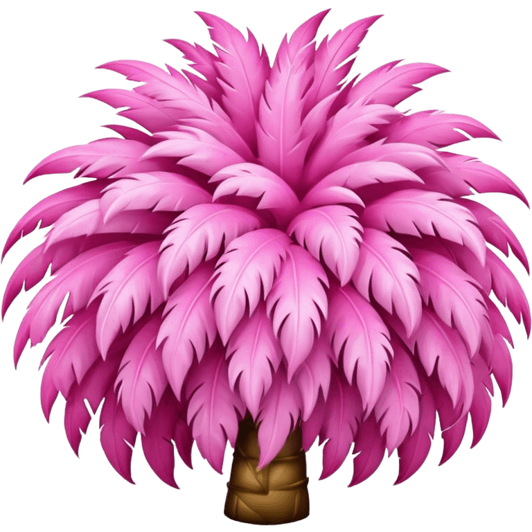 Pink palm puff emoji