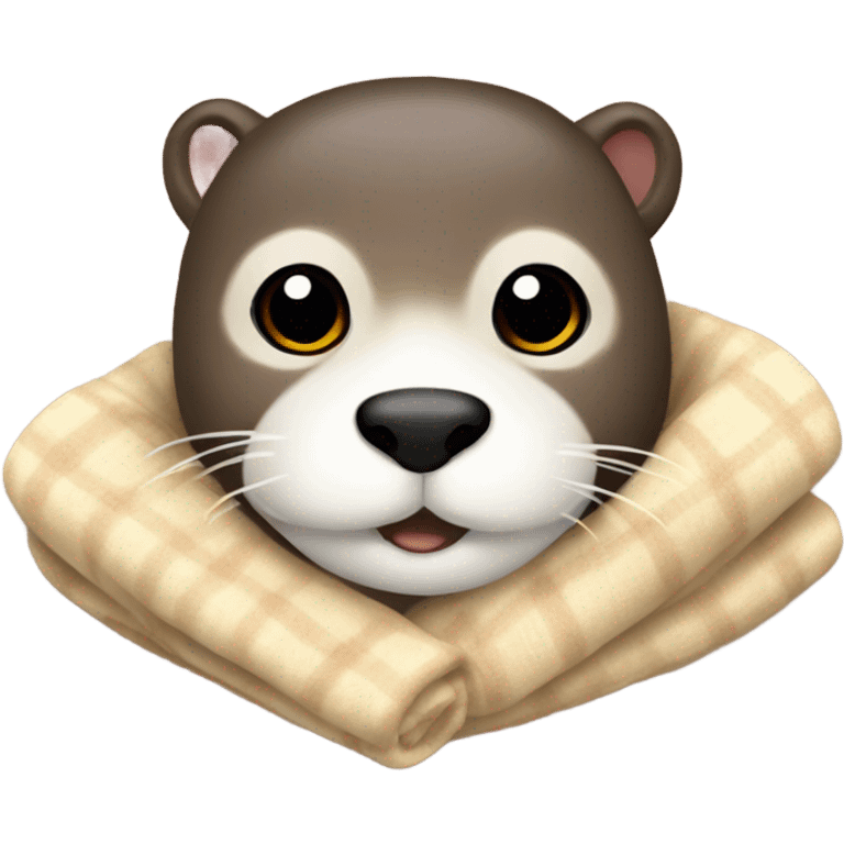 otter cozy in blanketfgd  emoji