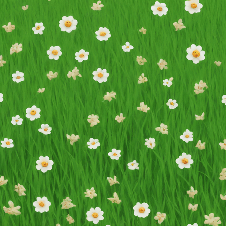 grass field with flowers emoji