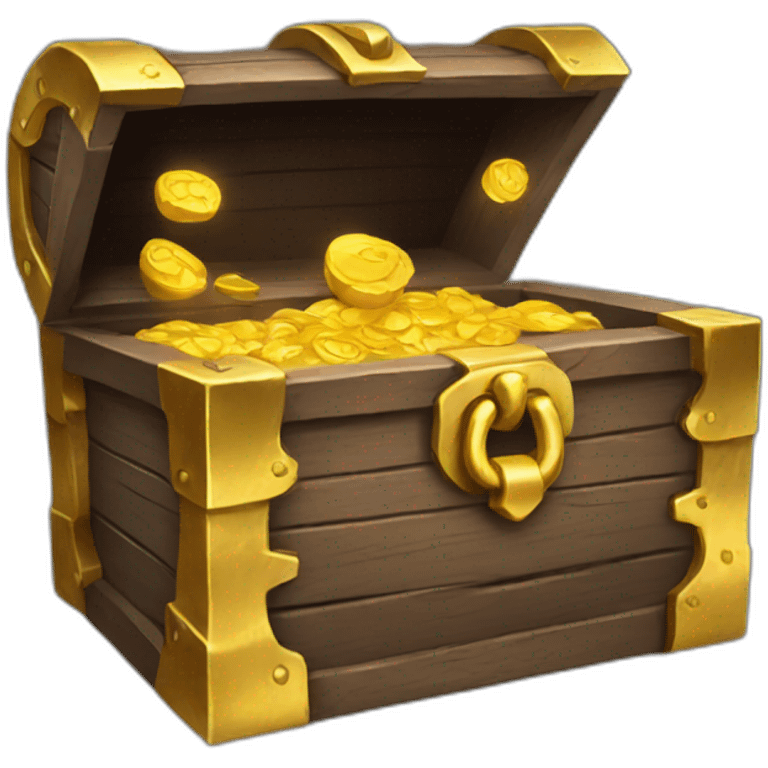 pirate chest with gold emoji