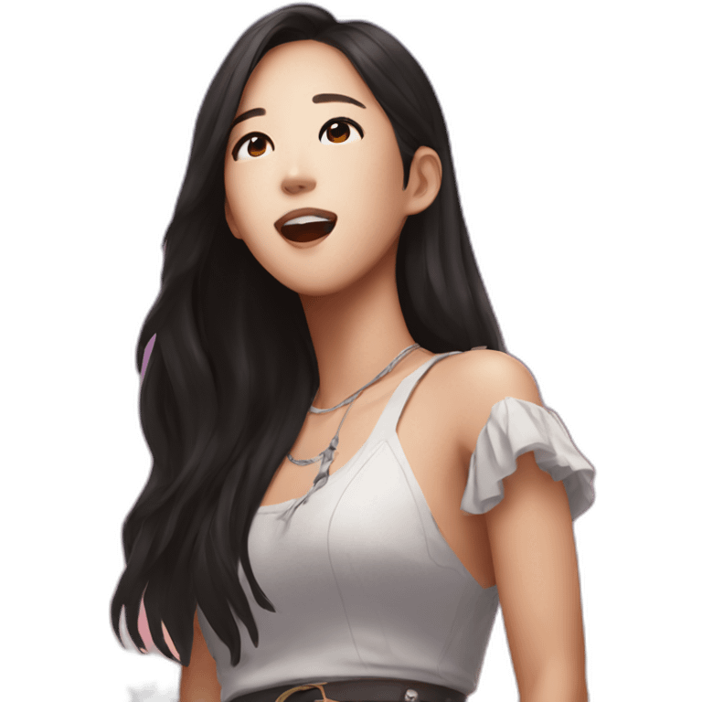 Kim jisoo singing in Coachella emoji