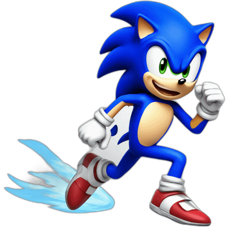 sonic the hedgehog, running emoji