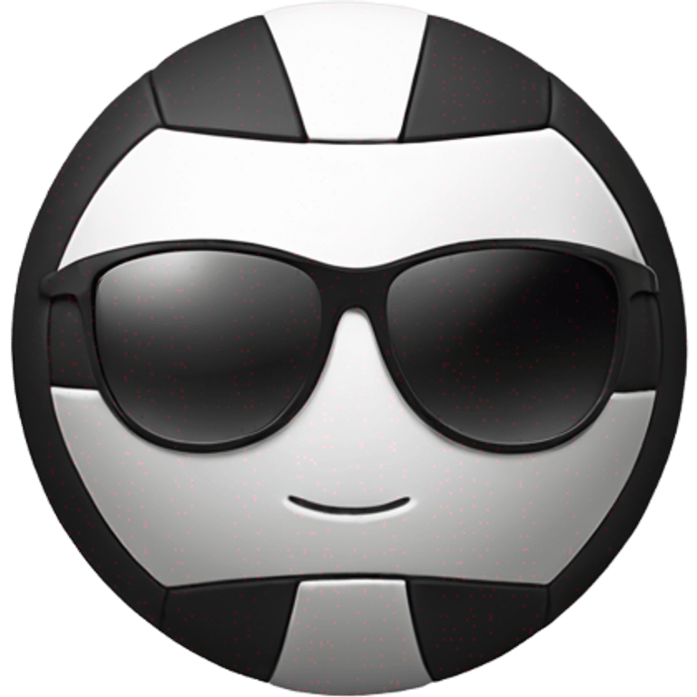 Volleyball with sunglasses emoji