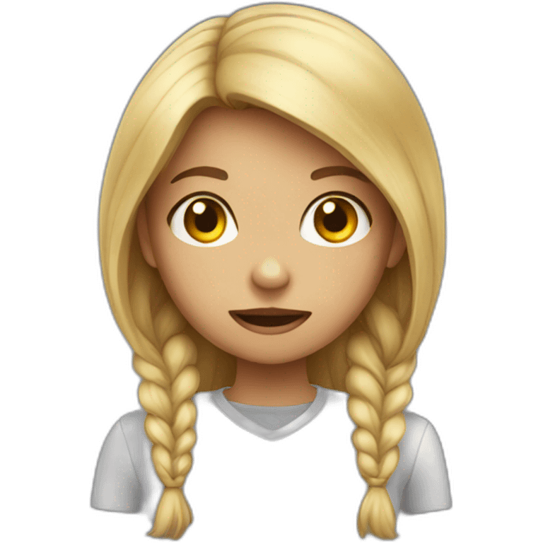 a scary young girl emoji