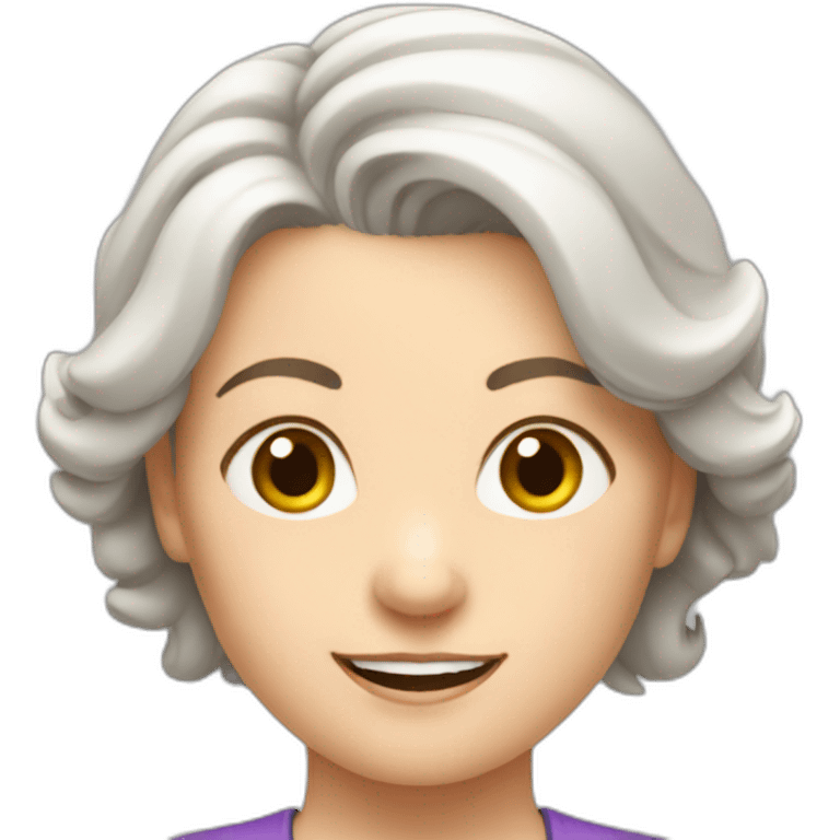 middle-aged white woman doing gymnastics emoji