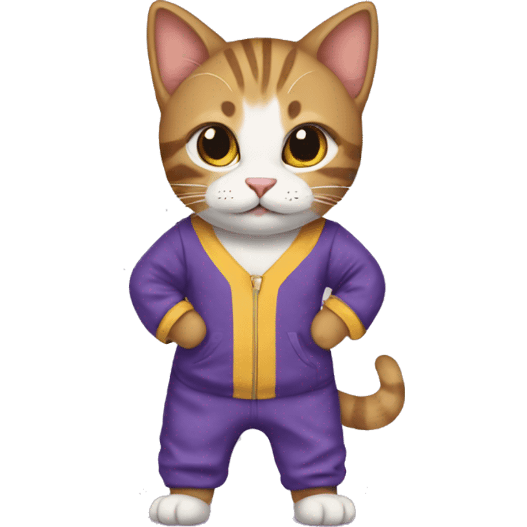 cat in a New Year's jumpsuit emoji