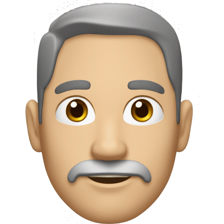 hombre de piel blanca, sin pelo, con barba y ojos marrones emoji