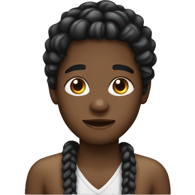 Black boy with braids emoji