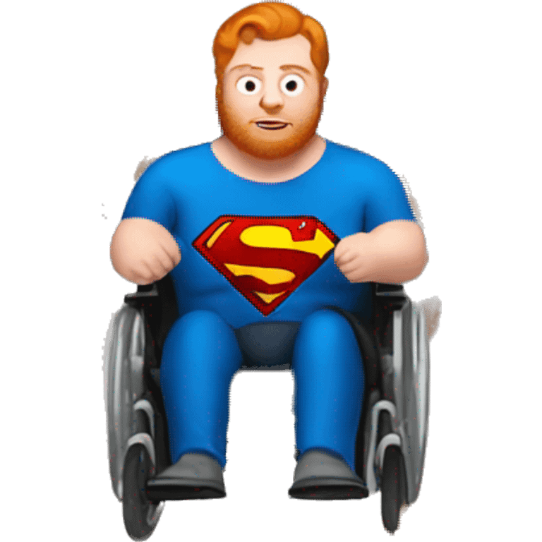 Fat ginger superman in a wheelchair  emoji