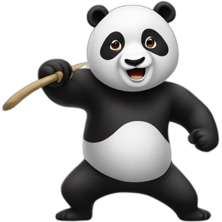 panda fighting  emoji