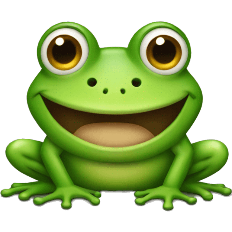 A frog smiling emoji