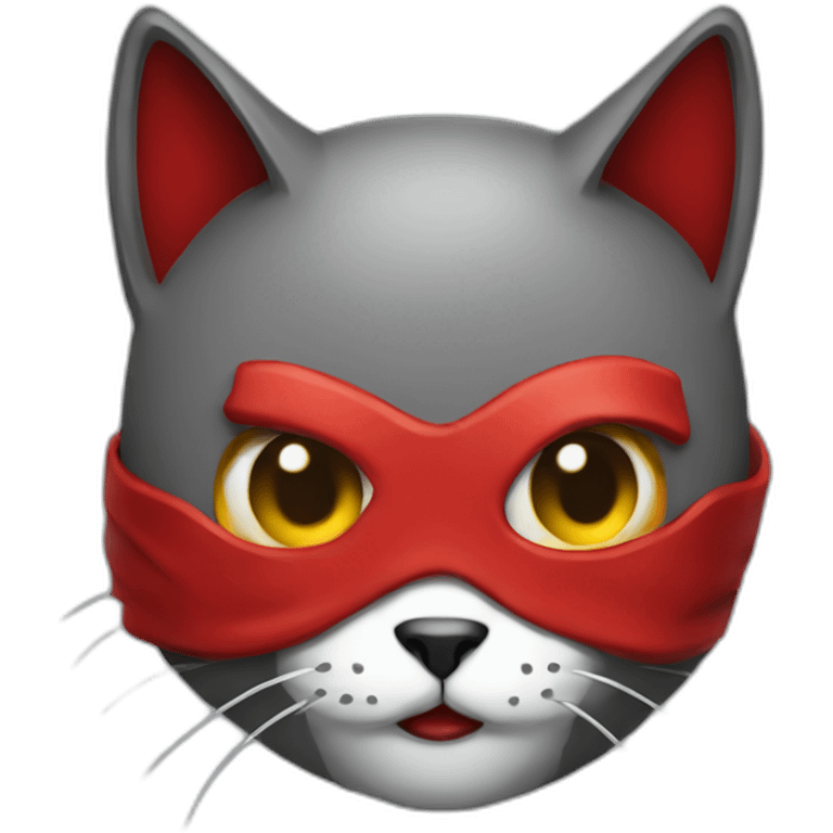 Cat hacker with red hood emoji