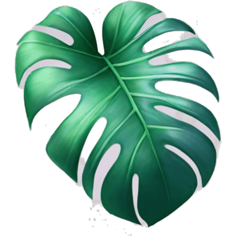 Iridescent monstera plant emoji