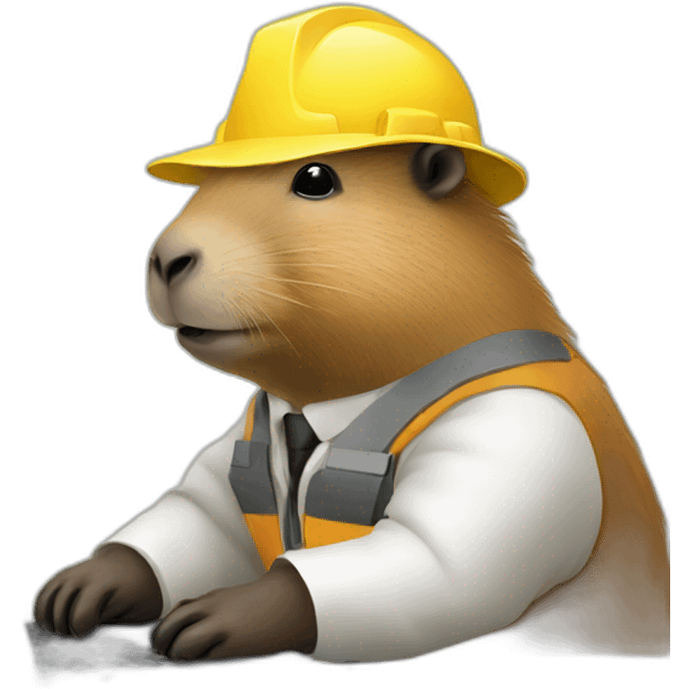 Capybara Engineer working on laptop emoji