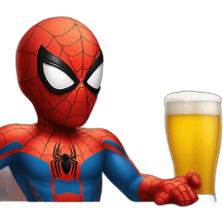 spider man qui boit une bière  emoji