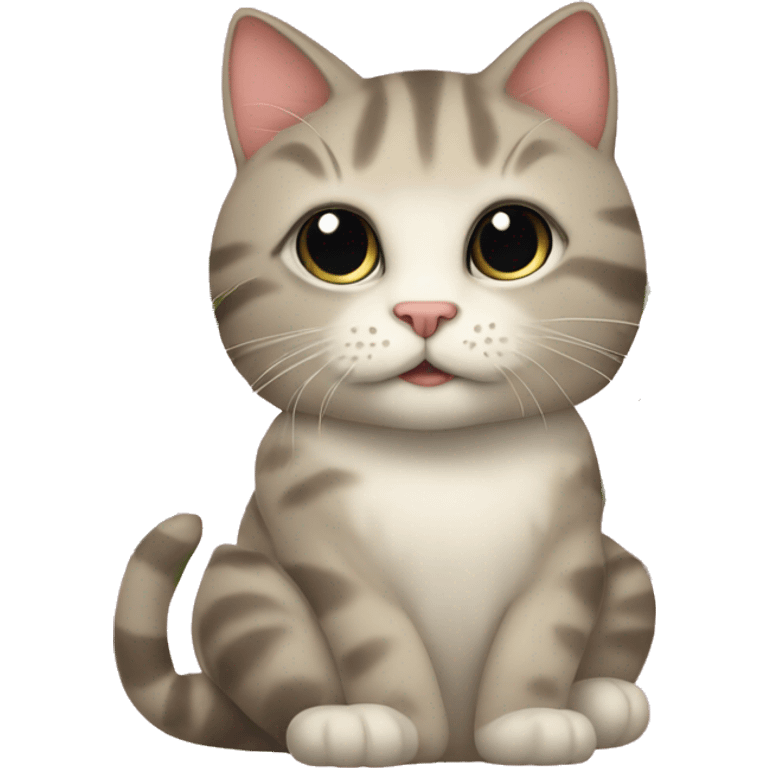 Gatito con flor emoji