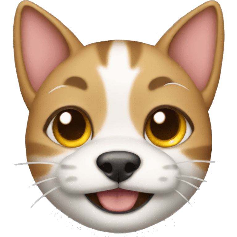 create a funny emoji that combines a cat and a dog emoji