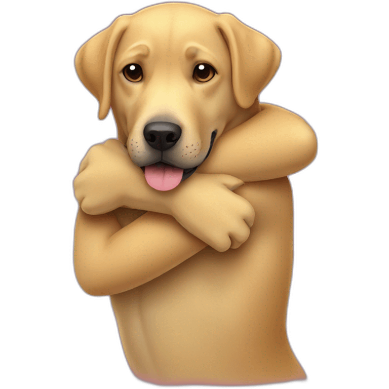 hugging a labrador emoji