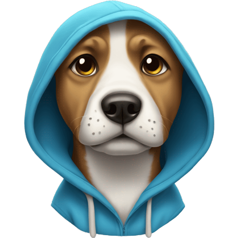 Dog wearing a hoodie  emoji