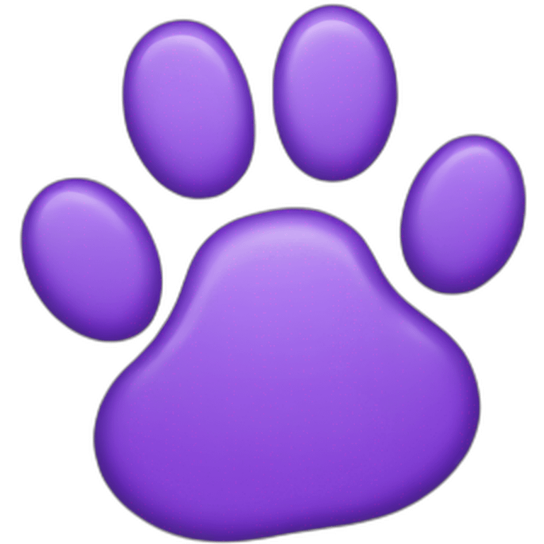 Purple dog paw emoji