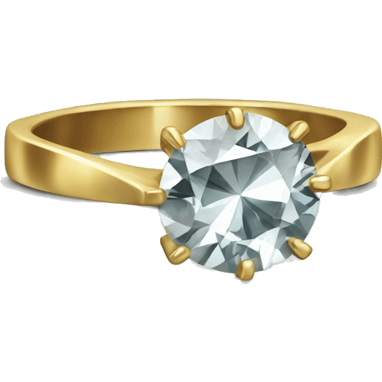 Diamond ring gold  emoji