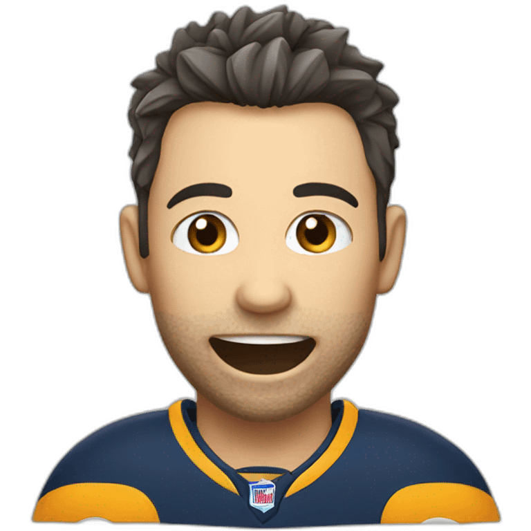 man eating hockey stick emoji