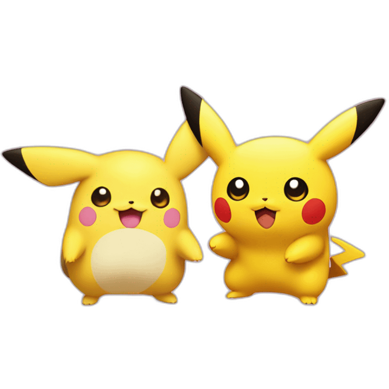 Pikachu and Kirby emoji