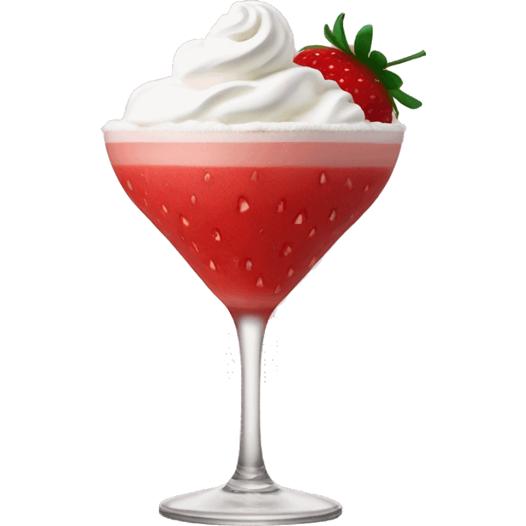 Strawberry daiquiri with whipped cream emoji