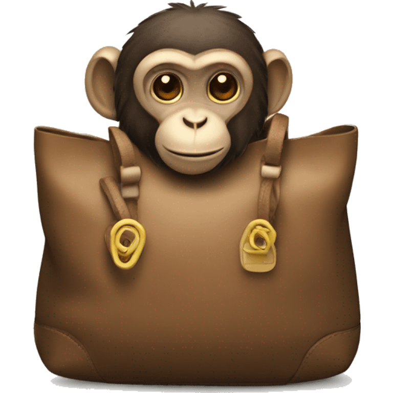 bag with monkey emoji