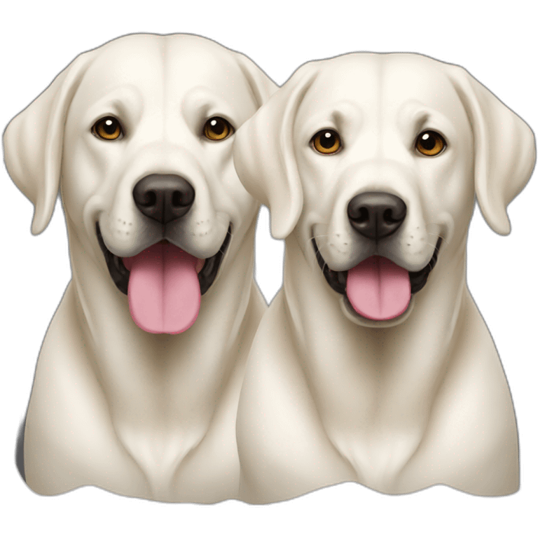 two White Labradors emoji