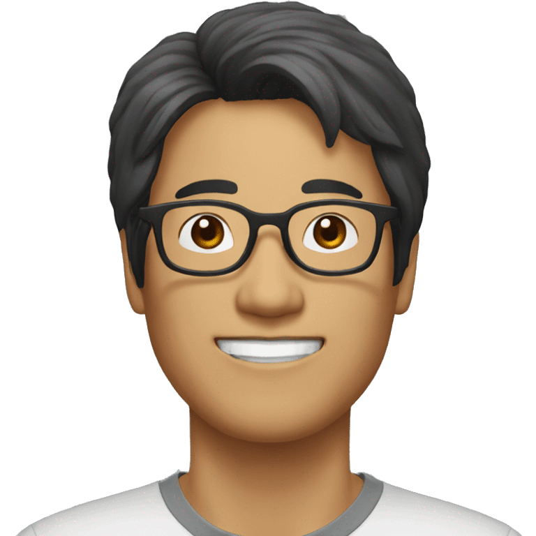 40 yo asian man with comma hair and glasses  emoji