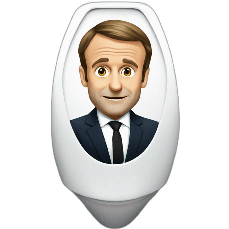 Emmanuel macron on toilets emoji