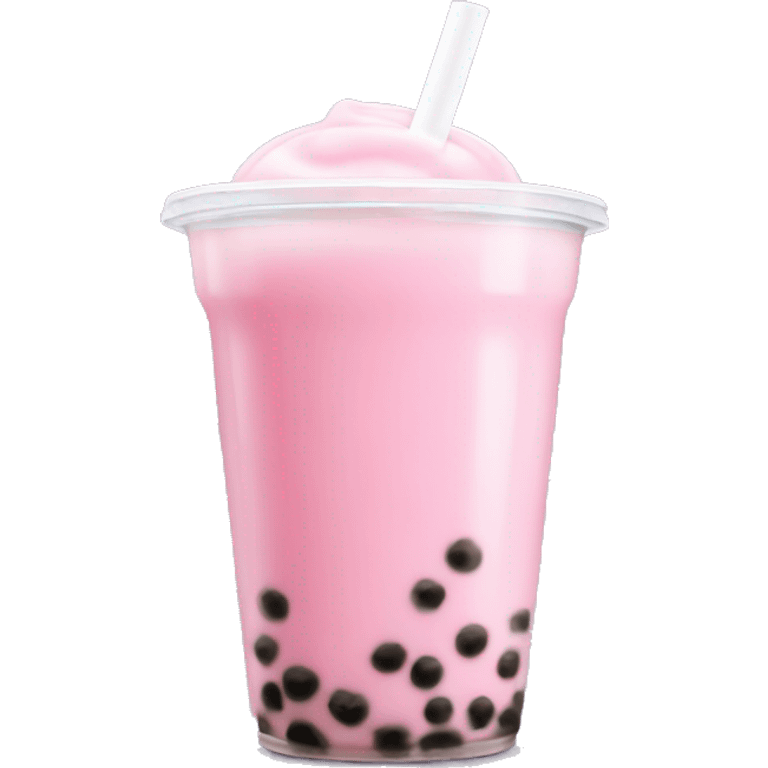 Bubble tea pink milk emoji