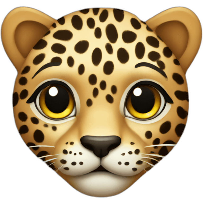 cute leopard emoji